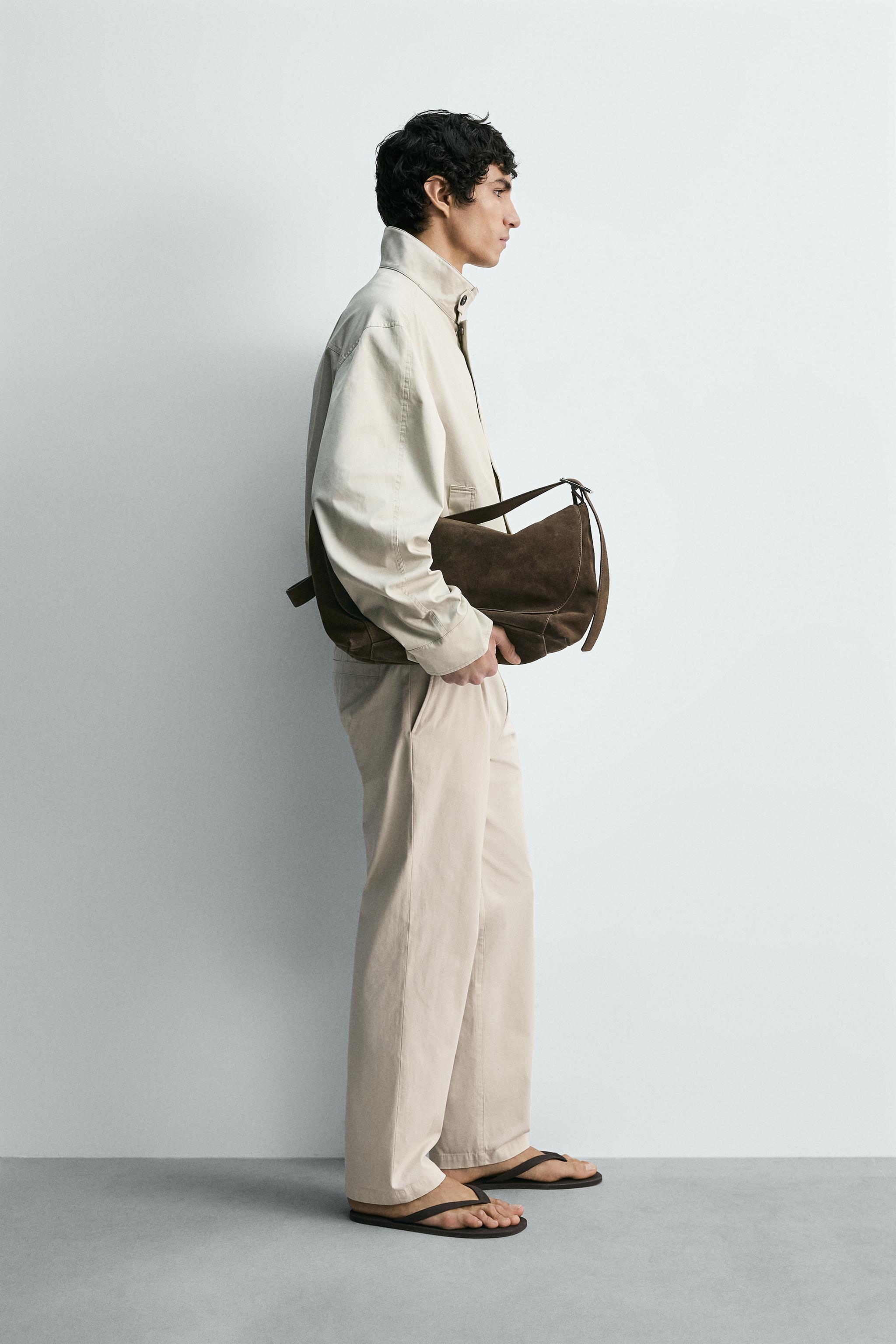 PLEATED STRAIGHT FIT PANTS